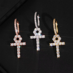GL VVS Moissanite Ankh Cross Pendant