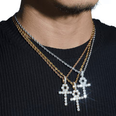 GL VVS Moissanite Ankh Cross Pendant