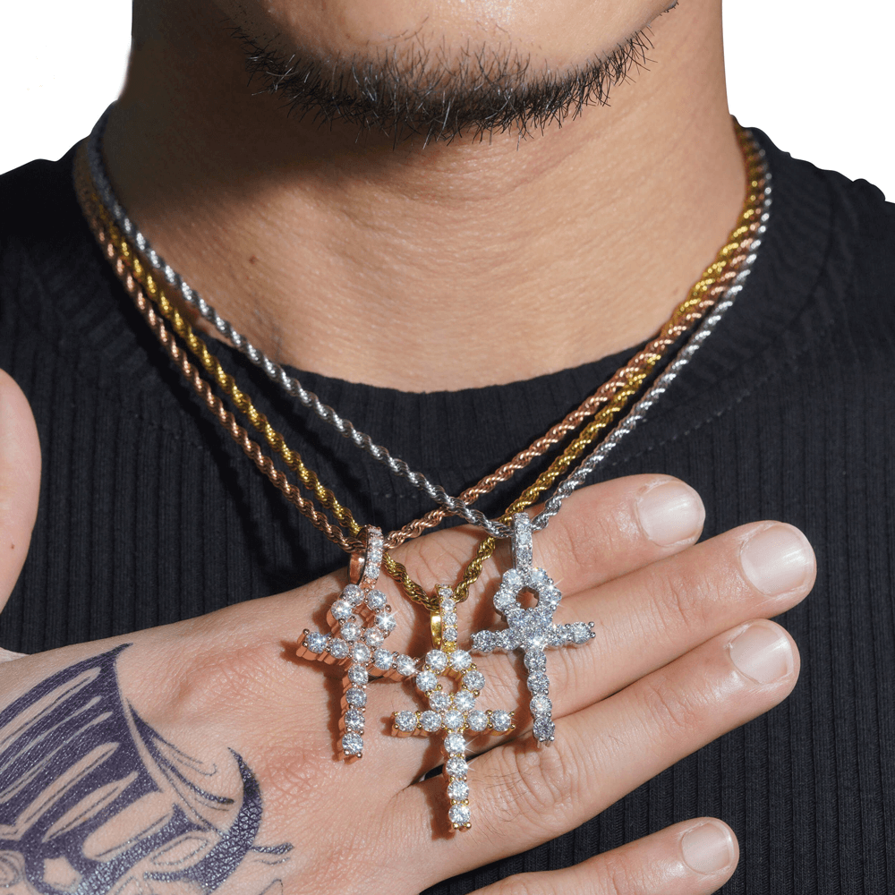 GL VVS Moissanite Ankh Cross Pendant Secondary image