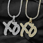GL Iced Out Letter XO Hip Hop S925 Sliver VVS Moissanite Pendant