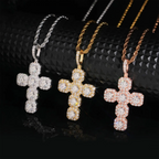 GL Hip Hop Ice Out VVS Moissanite Cross pendant