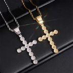 VVS Moissanite Cross pendant Round Shape