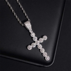VVS Moissanite Cross pendant Round Shape