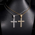 VVS Moissanite Cross pendant Round Shape