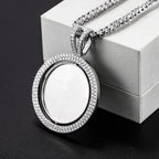 Custom Rotatable Double-faced VVS Moissanite Photo Pendant
