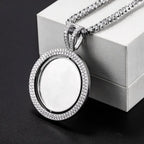 Custom Rotatable Double-faced VVS Moissanite Photo Pendant