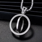 Custom Rotatable Double-faced VVS Moissanite Photo Pendant