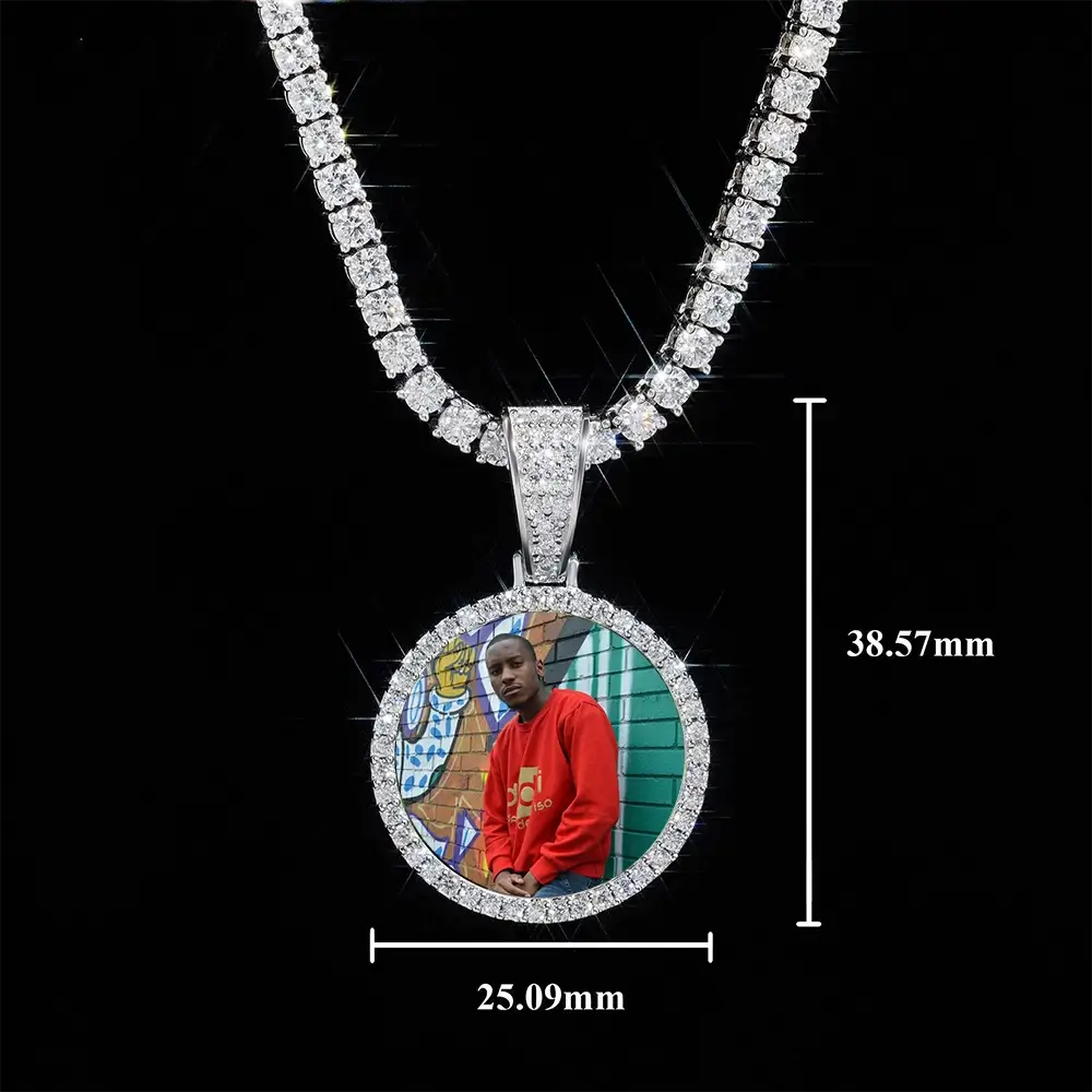GL Custom Photo Pendant VVS Moissanite Stone Pendant