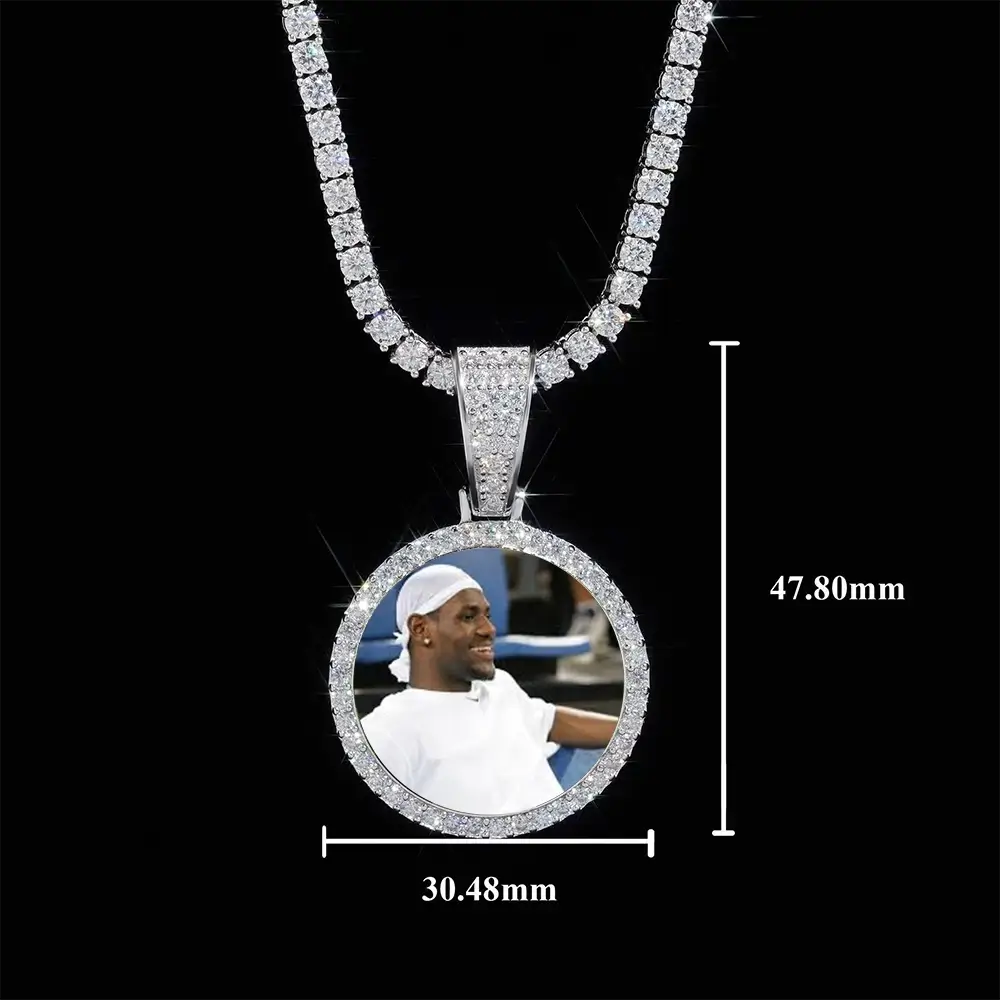 GL Custom Photo Pendant VVS Moissanite Stone Pendant