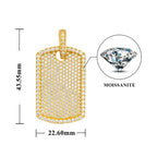 GL Luxury Fully Diamond Iced Out VVS Moissanite Dog Tag Pendant
