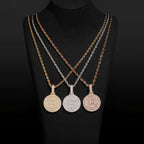B Coin S925 Silver VVS Moissanite Medallion Pendant