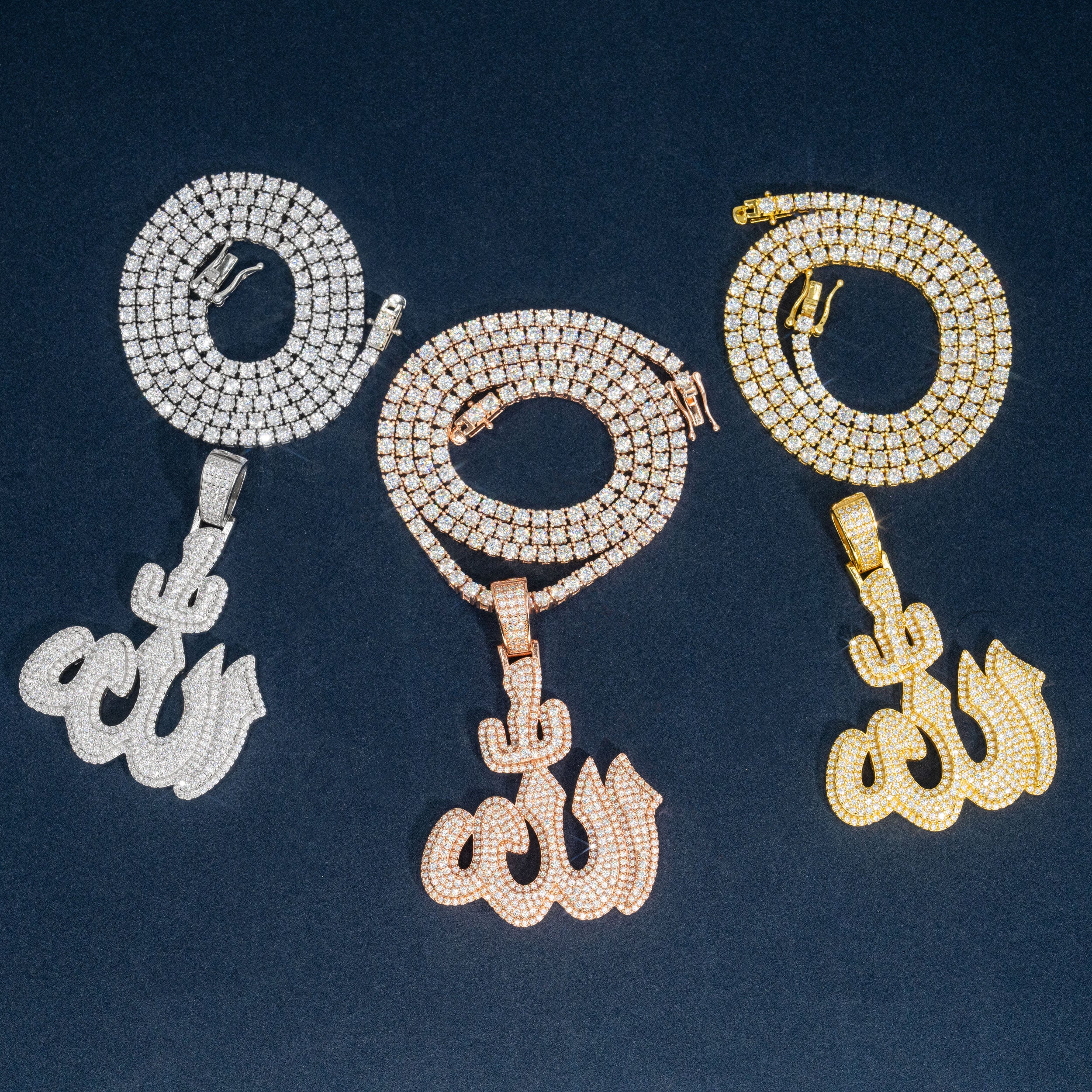 GL Iced Out Allah HipHop Moissanite Pendant