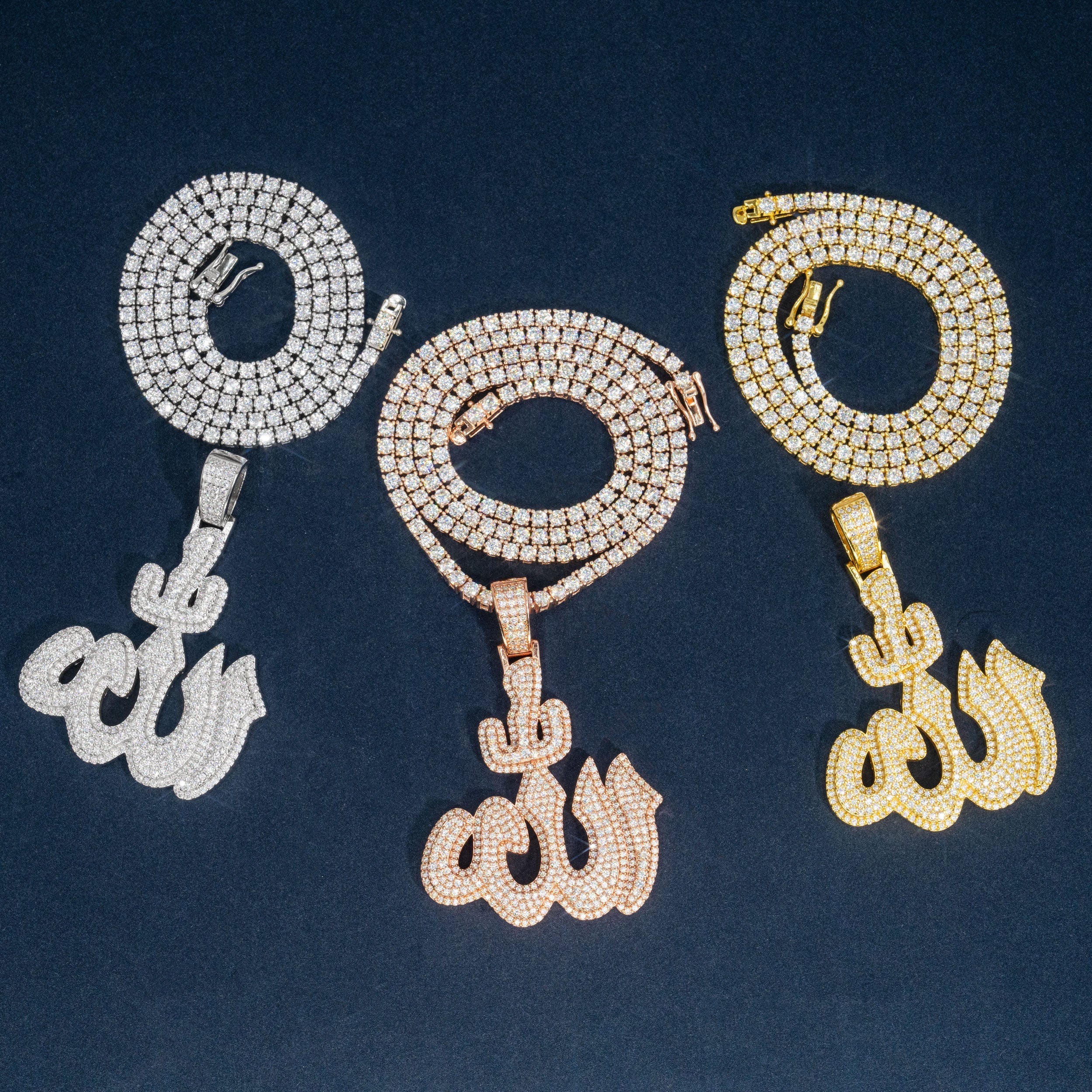 GL Iced Out Allah HipHop Moissanite Pendant