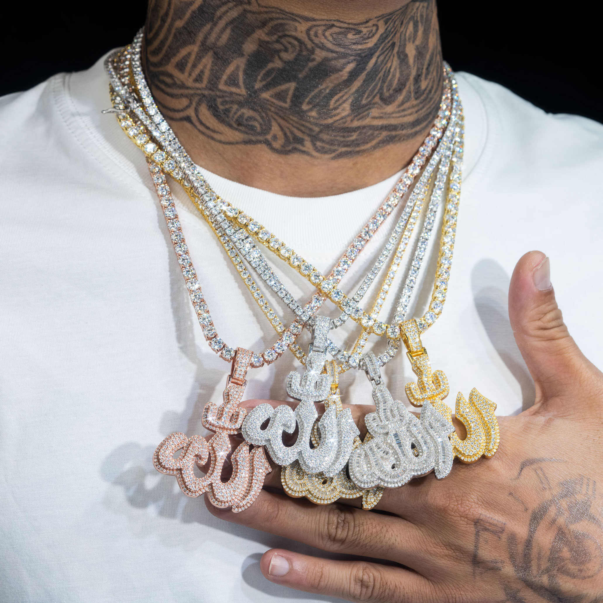 GL Iced Out Allah HipHop Moissanite Pendant