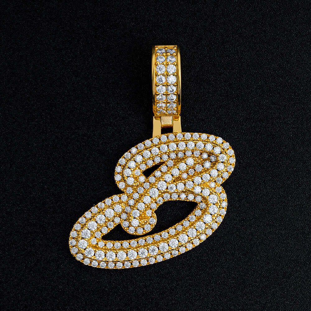 GL Hip Hop Fashion Design S925 Moissanite Letter Custom Initial Pendant