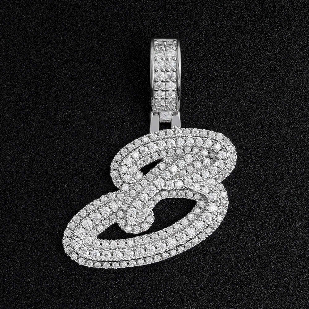 GL Hip Hop Fashion Design S925 Moissanite Letter Custom Initial Pendant