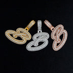 GL Hip Hop Fashion Design S925 Moissanite Letter Custom Initial Pendant