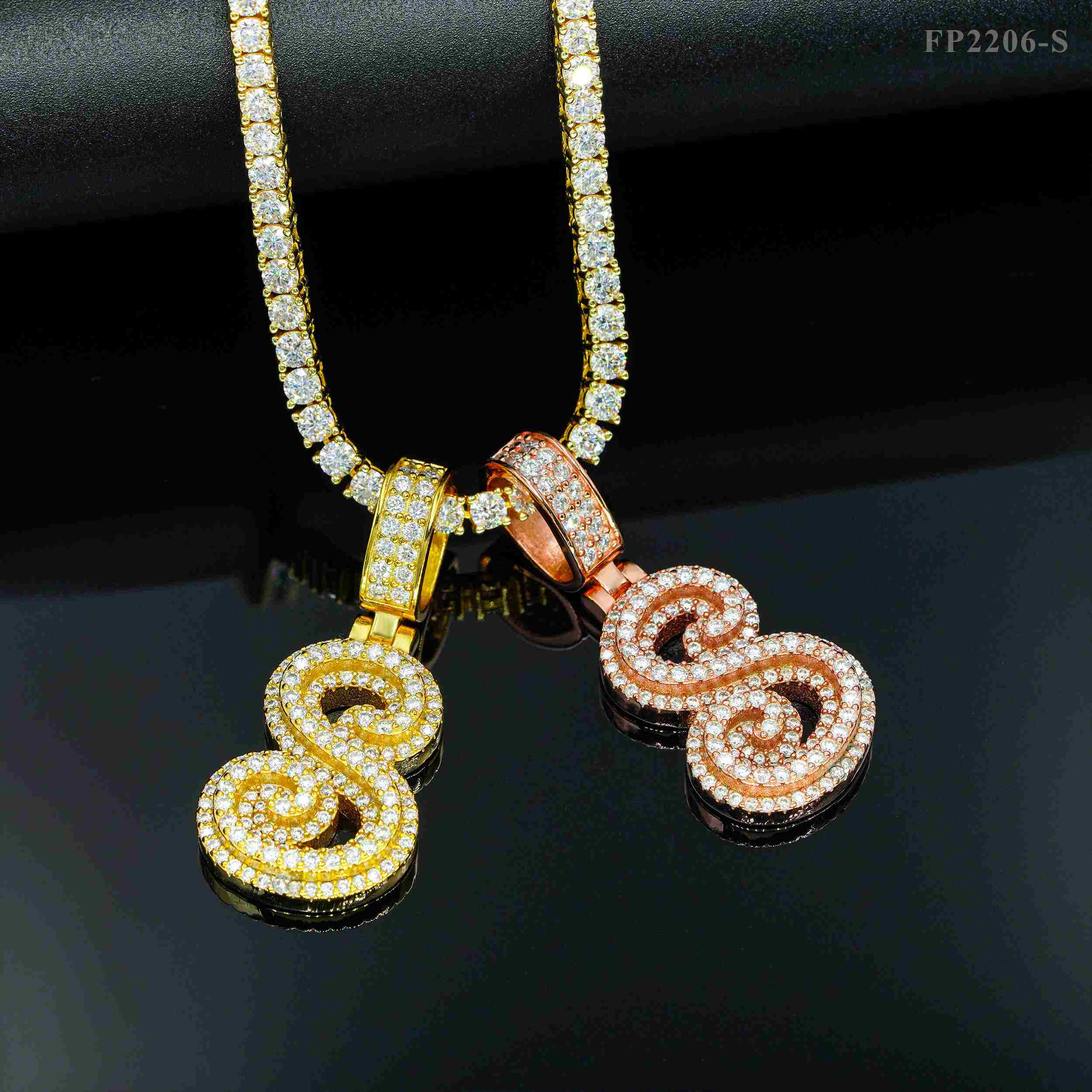 GL Hip Hop Fashion Design S925 Moissanite Letter Custom Initial Pendant