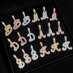 GL Hip Hop Fashion Design S925 Moissanite Letter Custom Initial Pendant