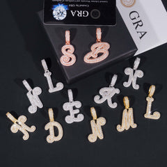 GL Hip Hop Fashion Design S925 Moissanite Letter Custom Initial Pendant