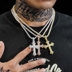 GL Iced Out Hip Hop Rapper Jewelry VVS Diamond Moissanite Cross Pendant