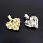 Broken Heart Iced Out VVS Moissanite Pendant