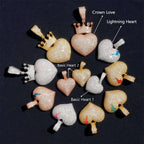 GL  Heart Shaped Silver VVS Moissanite Pendants