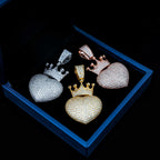 GL  Heart Shaped Silver VVS Moissanite Pendants