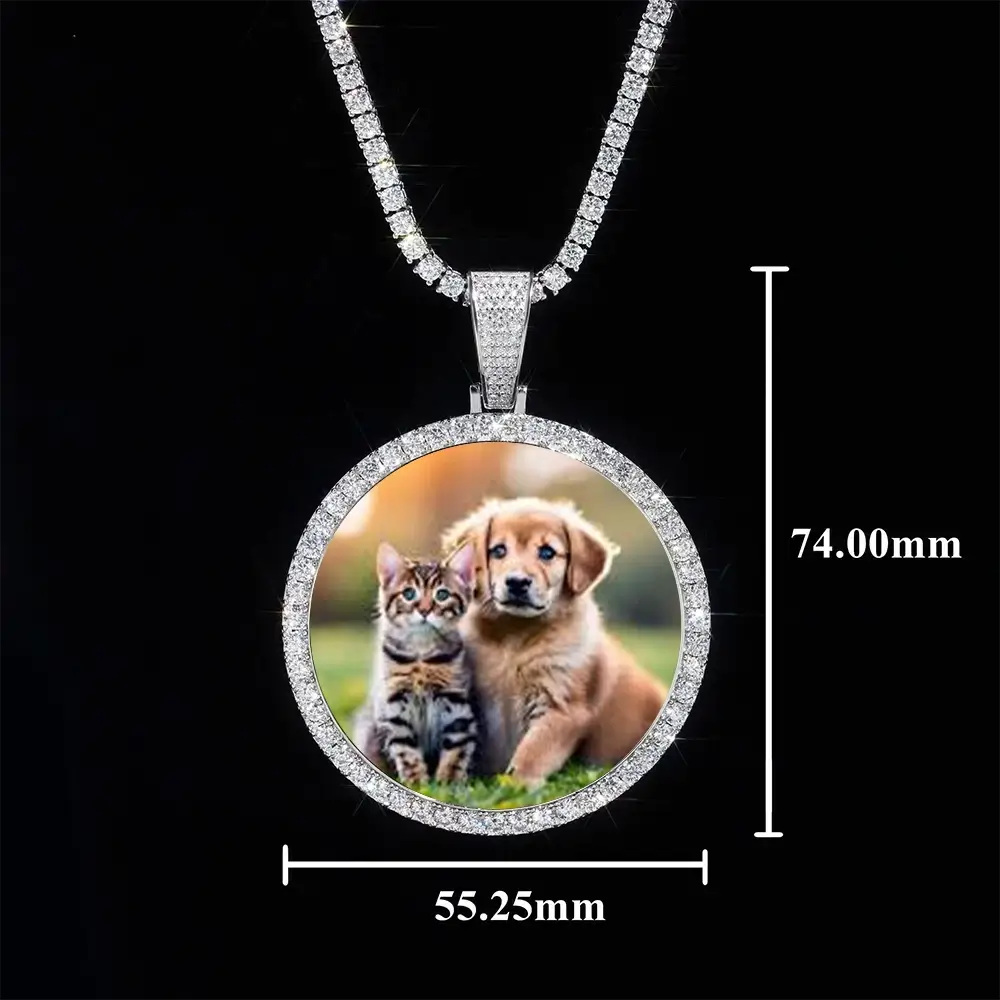 GL Custom Photo Pendant VVS Moissanite Stone Pendant