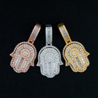 GL Hand of Fatima Hip Hop Jewelry VVS Diamond Pendant