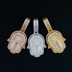 GL Hand of Fatima Hip Hop Jewelry VVS Diamond Pendant