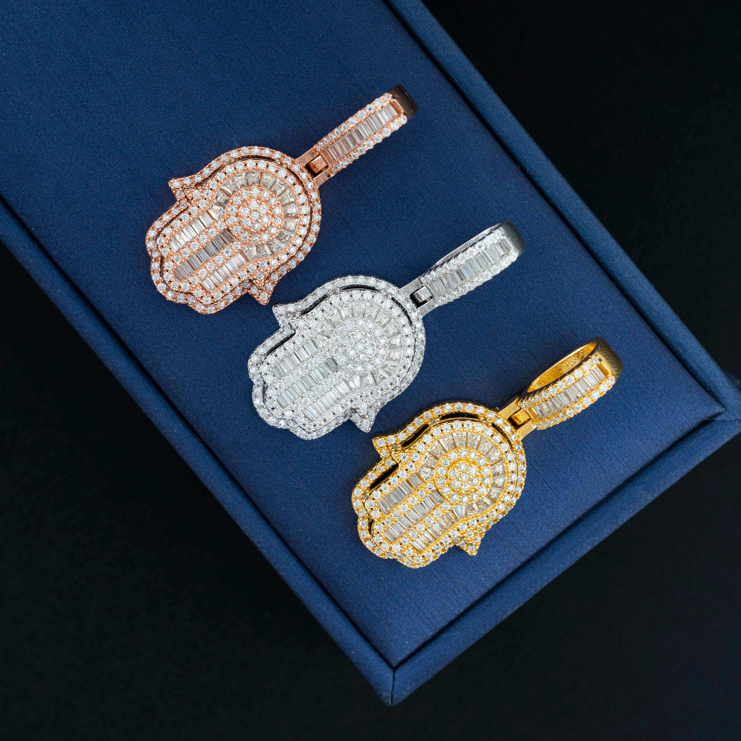 GL Hand of Fatima Hip Hop Jewelry VVS Diamond Pendant