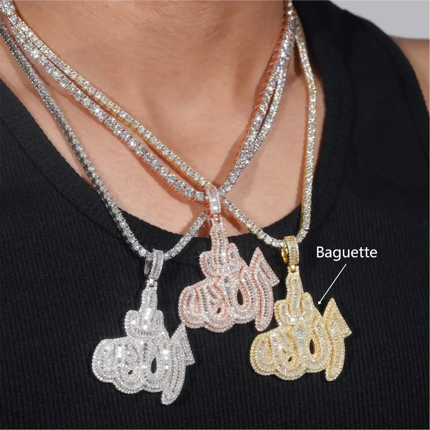 GL Iced Out Allah HipHop Moissanite Pendant
