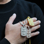 GL Ice Out Hip Hop Cross Dog Tag VVS Moissanite Pendant