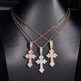 GL Baguette Cross VVS Moissanite Diamond Pendants