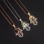 Custom Hamsa Hand Photo Pendant