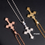 Hip hop Arrow Cross VVS Moissanite Pendant
