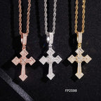 Hip hop Arrow Cross VVS Moissanite Pendant
