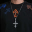 Iced Gothic VVS Moissanite Cross Pendant 925 Silver