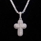Marquise Stone Iced Out VVS Moissanite Cross Pendant