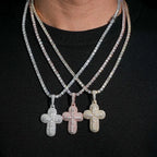 Marquise Stone Iced Out VVS Moissanite Cross Pendant