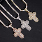 Marquise Stone Iced Out VVS Moissanite Cross Pendant