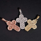 Marquise Stone Iced Out VVS Moissanite Cross Pendant
