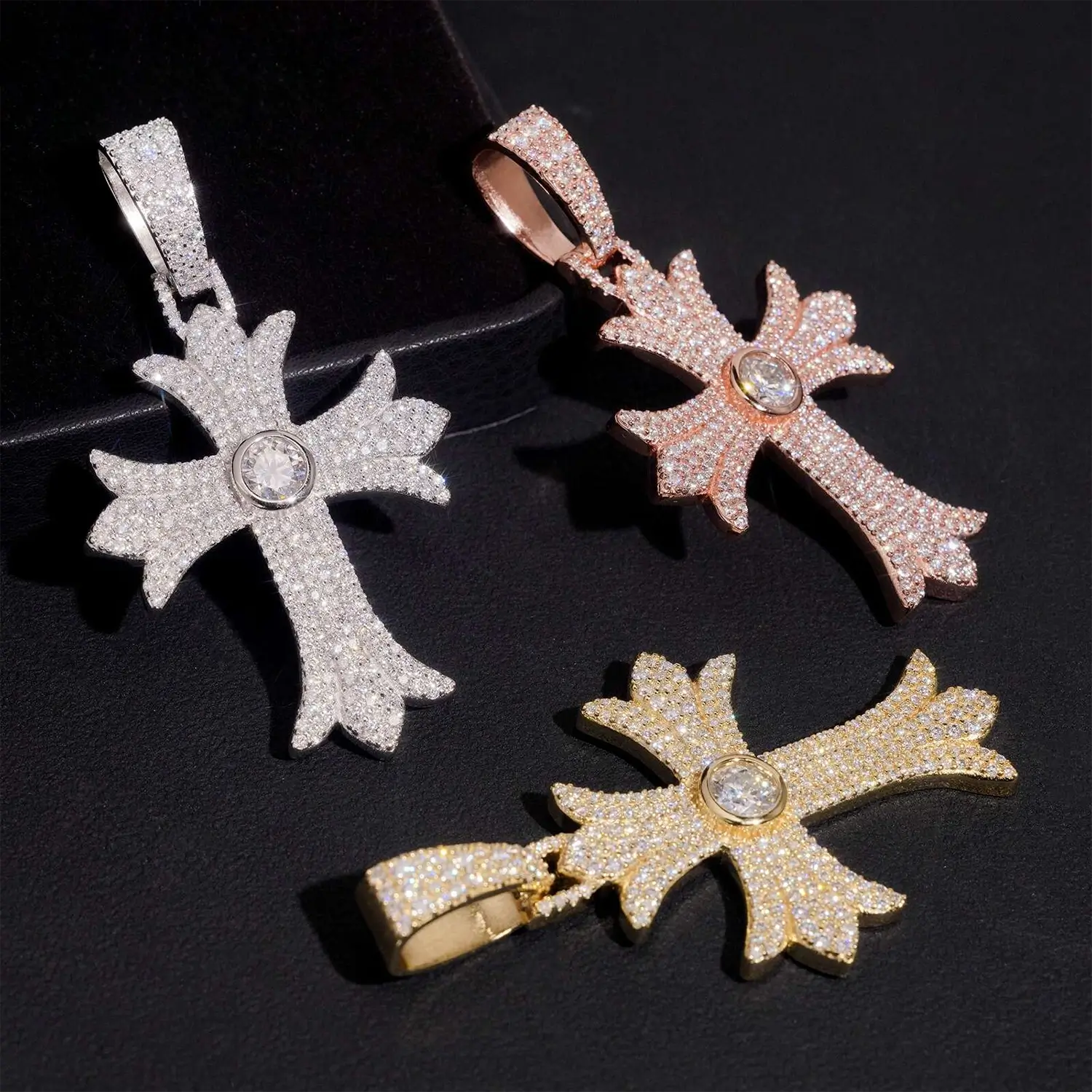 2.44CT S925 VVS Moissanite Cross Pendant
