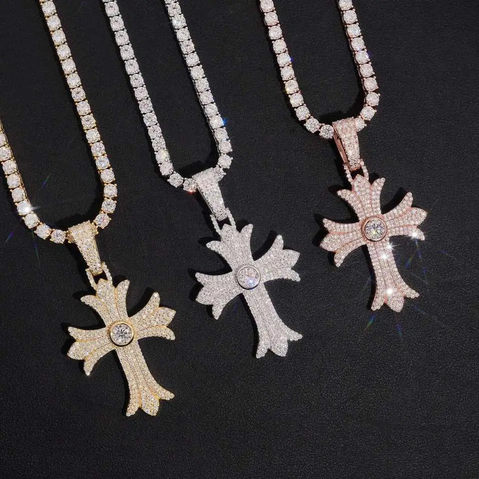 2.44CT S925 VVS Moissanite Cross Pendant