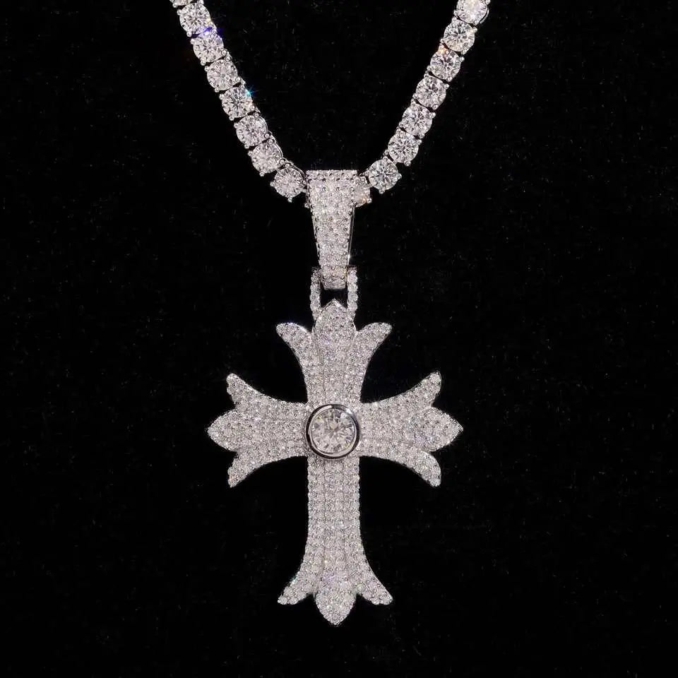 2.44CT S925 VVS Moissanite Cross Pendant