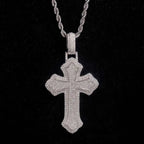 Iced Out VVS Moissanite Diamond Cross Pendant  925 Silver