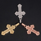 Iced Out VVS Moissanite Diamond Cross Pendant  925 Silver