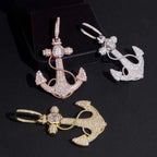 925 Silver Anchor VVS Moissanite Pendant