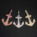 925 Silver Anchor VVS Moissanite Pendant
